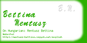 bettina mentusz business card